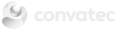 Weißes Logo von Convatec